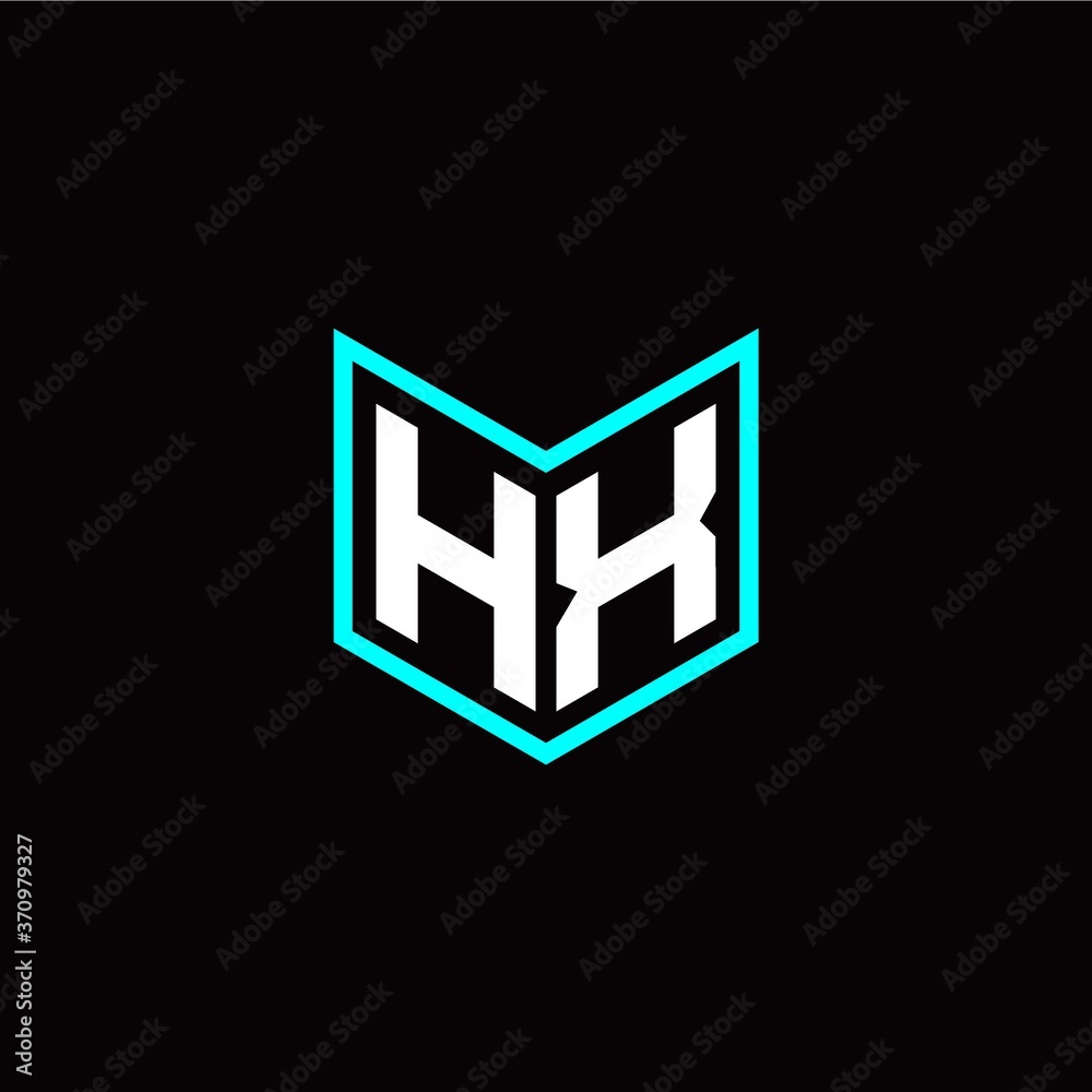 initial H X letter with book style logo template vector initial H X letter with book style logo template vector