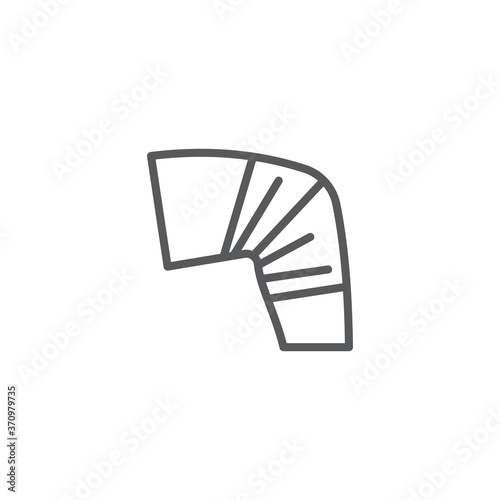 Bandaged knee vector icon symbol isolated on white background