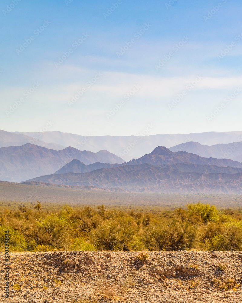 Fototapeta premium Countryside Landscape, San Juan Province, Argentina