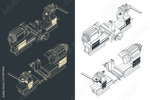 Lathe isometric drawings