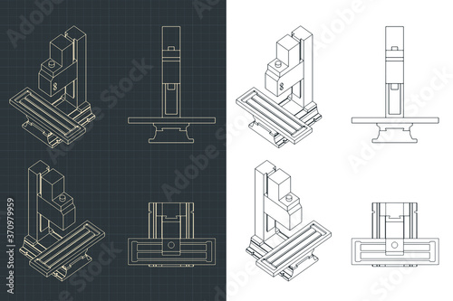 Milling and lathe machine blueprints