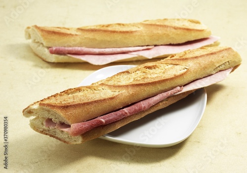Sandwich with Ham and Butter