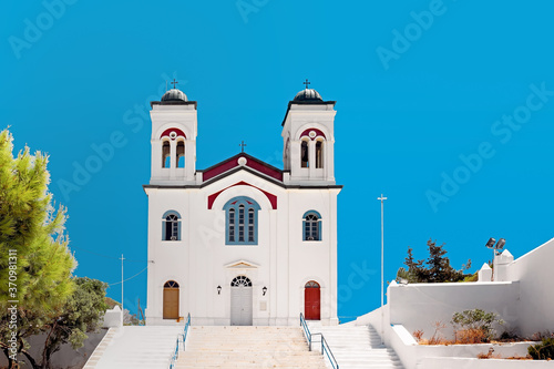 Church of Assumption of the Virgin Mary of Naoussa village on Paros island in Greece