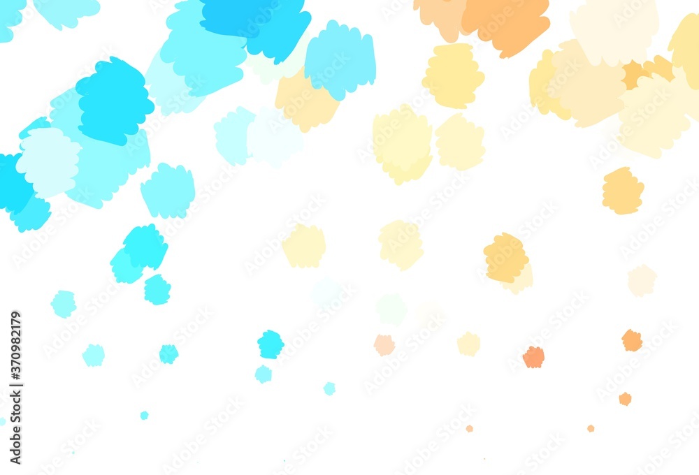 Light Blue, Yellow vector pattern with random forms. Light Blue, Yellow vector pattern with random forms.