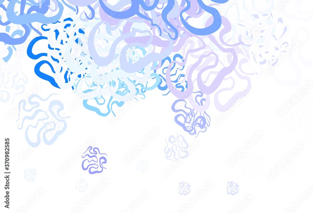 Light BLUE vector backdrop with memphis shapes. Light BLUE vector backdrop with memphis shapes.