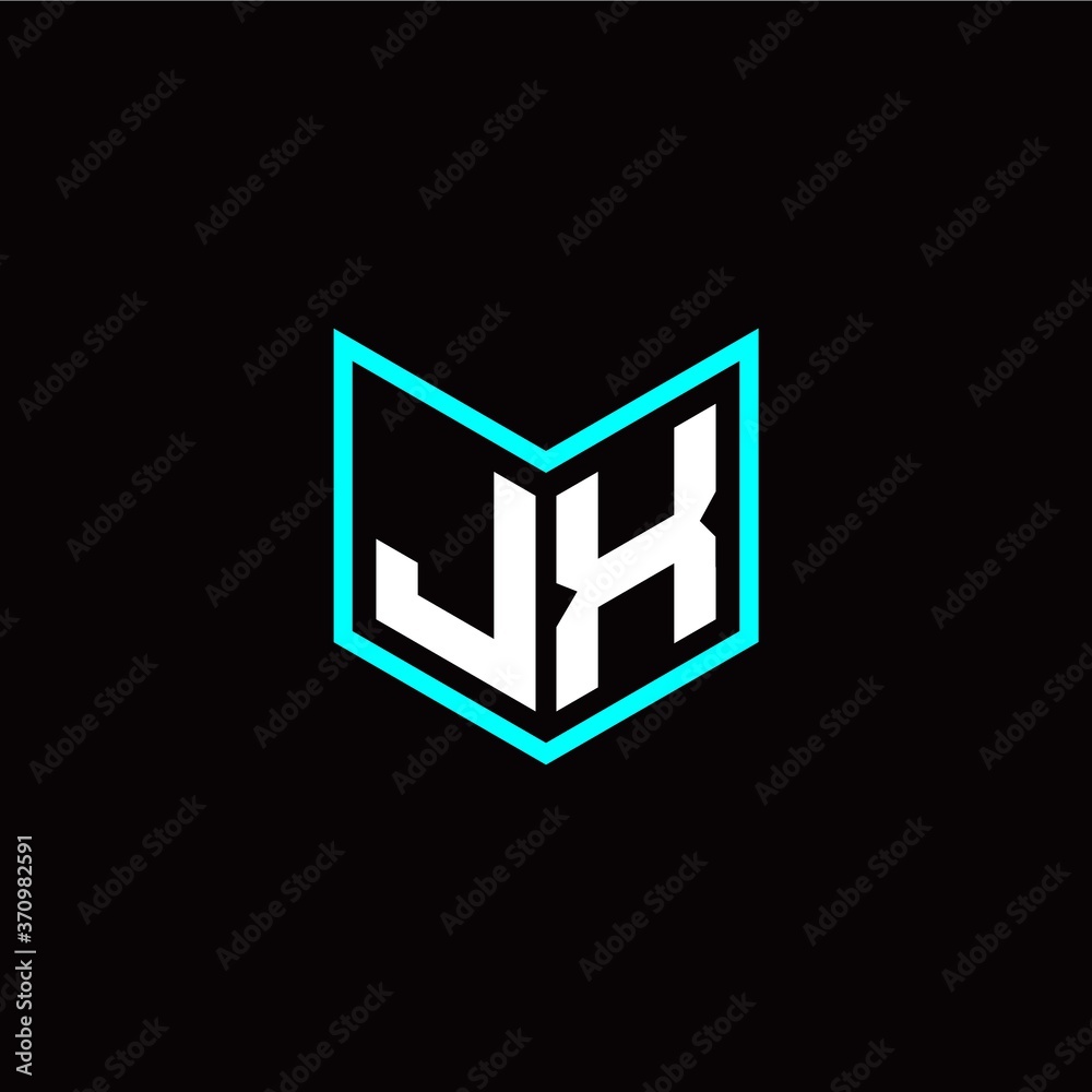 initial J X letter with book style logo template vector initial J X letter with book style logo template vector