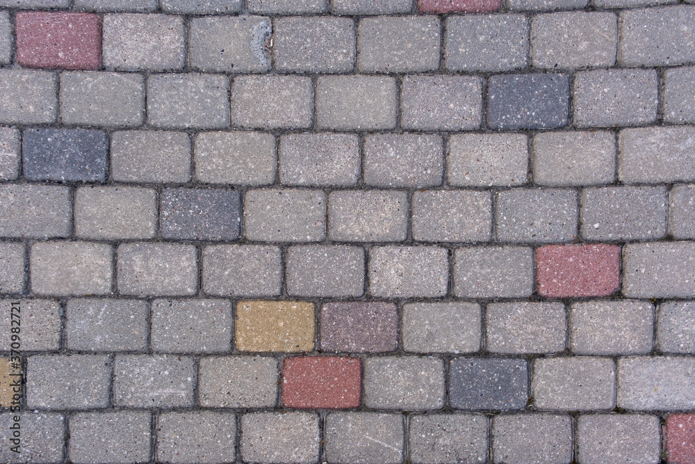 close-up of colored concrete pavement close-up of colored concrete pavement