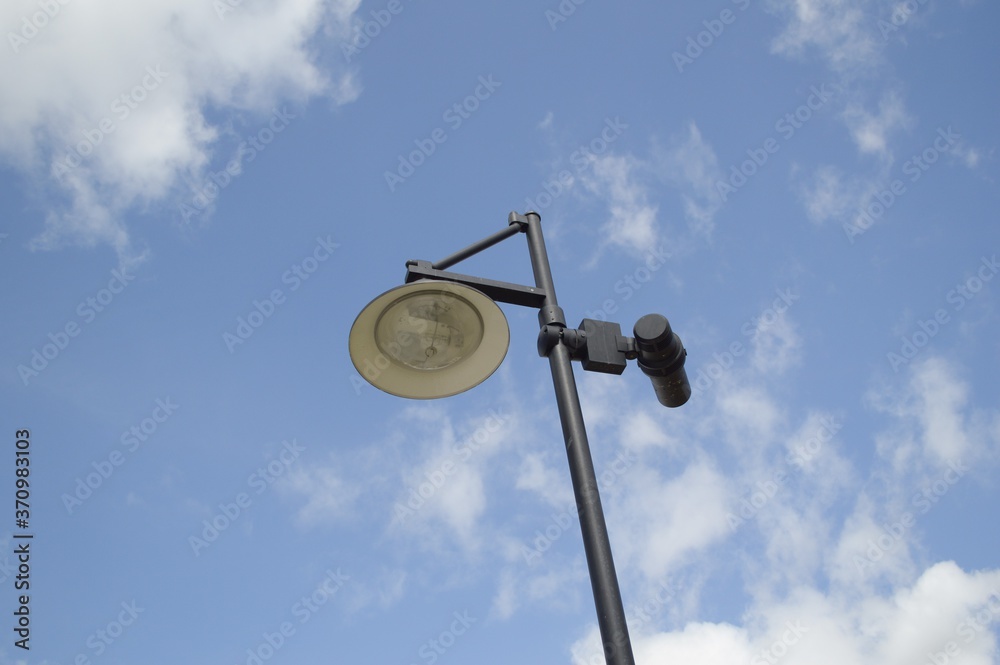 close up electric street lamp in country Thailand close up electric street lamp in country Thailand