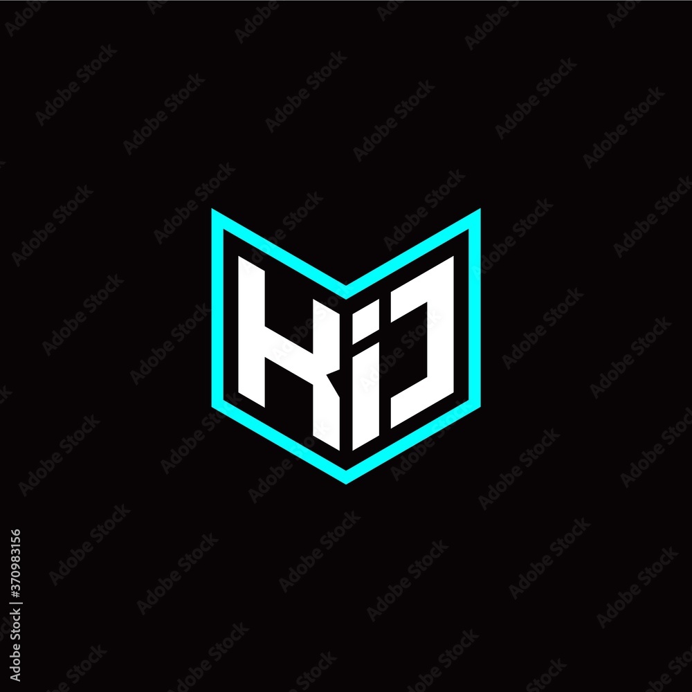 initial K I letter with book style logo template vector initial K I letter with book style logo template vector