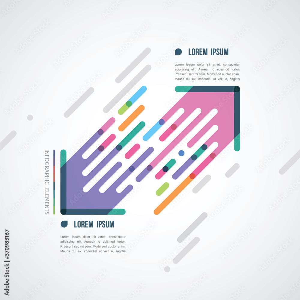two color diagonal arrows infographics two color diagonal arrows infographics