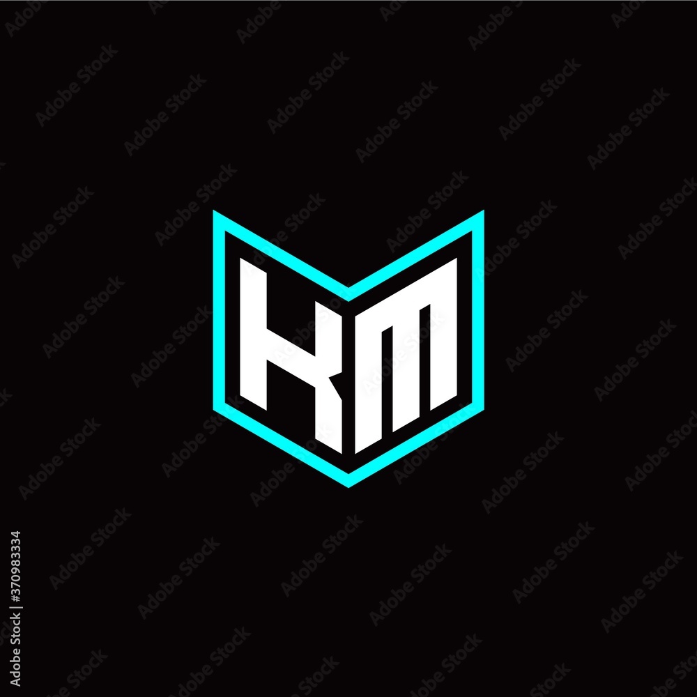 initial K M letter with book style logo template vector initial K M letter with book style logo template vector