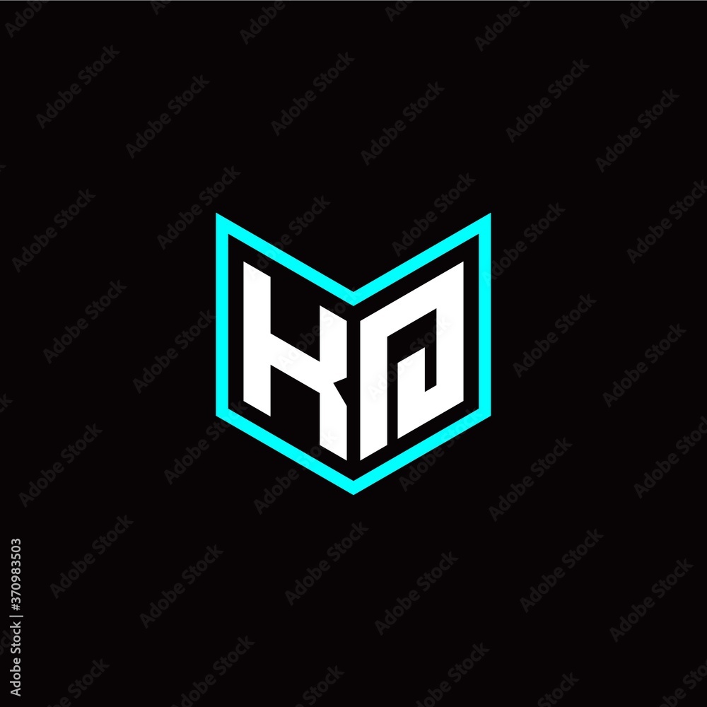 initial K Q letter with book style logo template vector initial K Q letter with book style logo template vector
