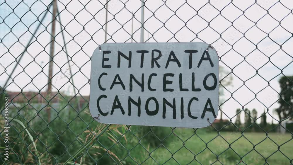 Various traffic and street signs, objects on the streets of Italy.
