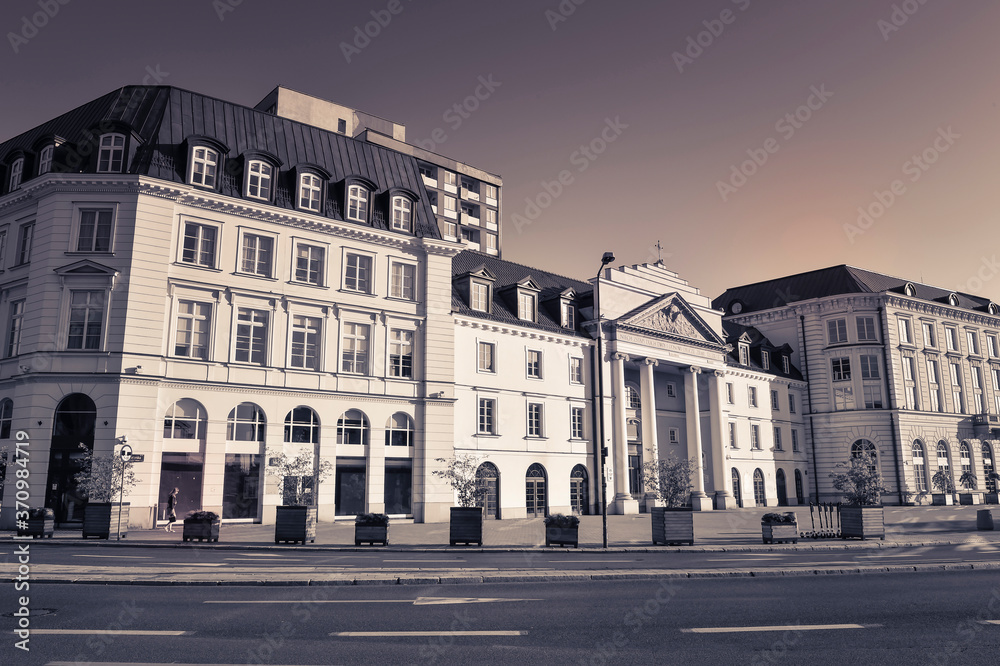 buildings on the theater square in Warsaw