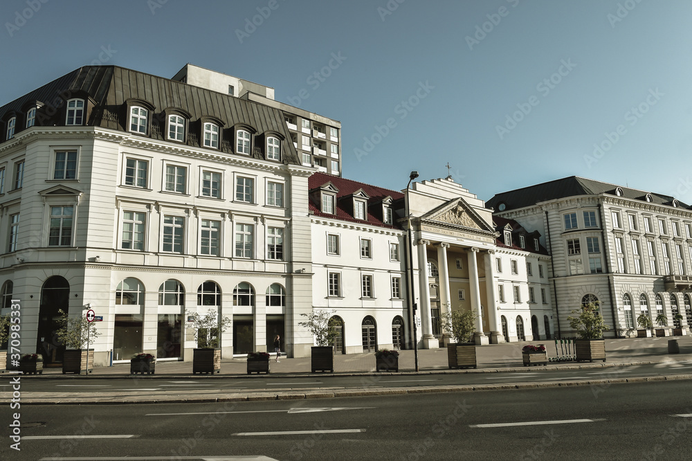 buildings on the theater square in Warsaw