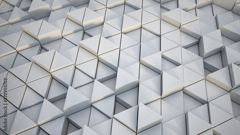 Abstract White Triangle Wall Paper, Simple Design, White Box Triangles, 3D Render Abstract White Triangle Wall Paper, Simple Design, White Box Triangles, 3D Render