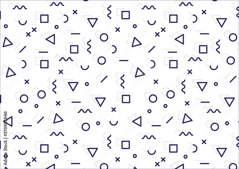 Seamless Memphis Pattern for commercial use