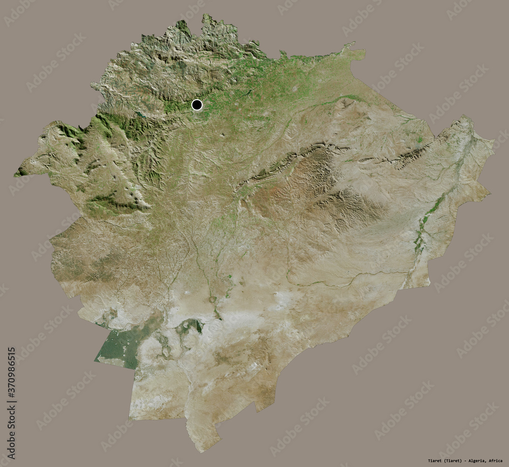 Tiaret, province of Algeria, on solid. Satellite