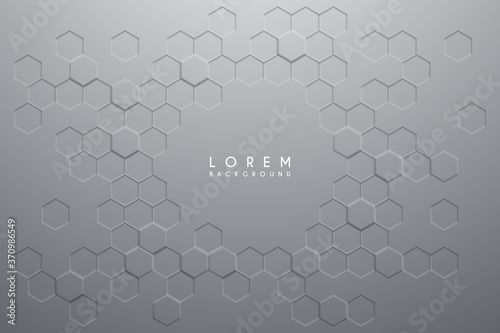 Abstract white hexagonal surface background