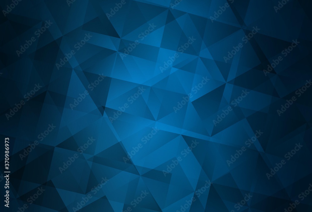 Fototapeta premium Dark BLUE vector abstract polygonal pattern.