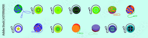 set of yoyo with various model. vector illustration