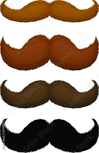 set of mustache