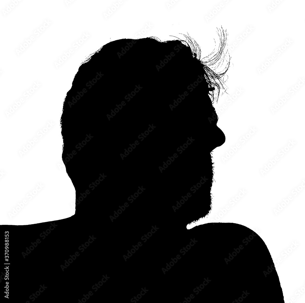 Side View Man Portrait Graphic Silhouette