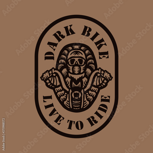 motorcycle dark bike tshirt illustration design