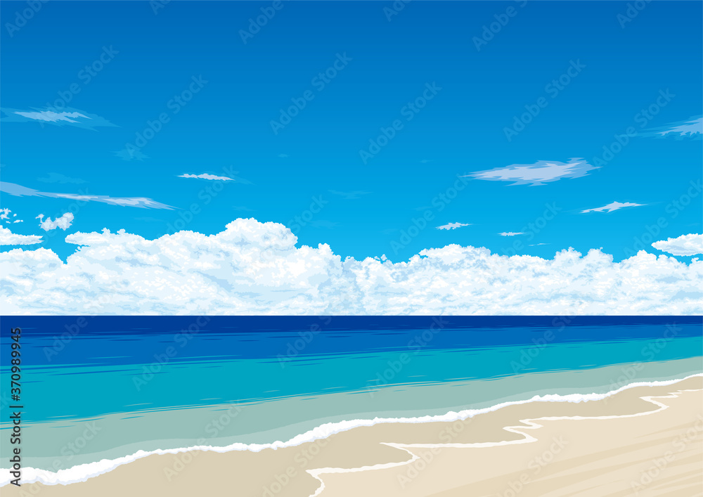 Obraz premium 青い空と海 ビーチリゾート