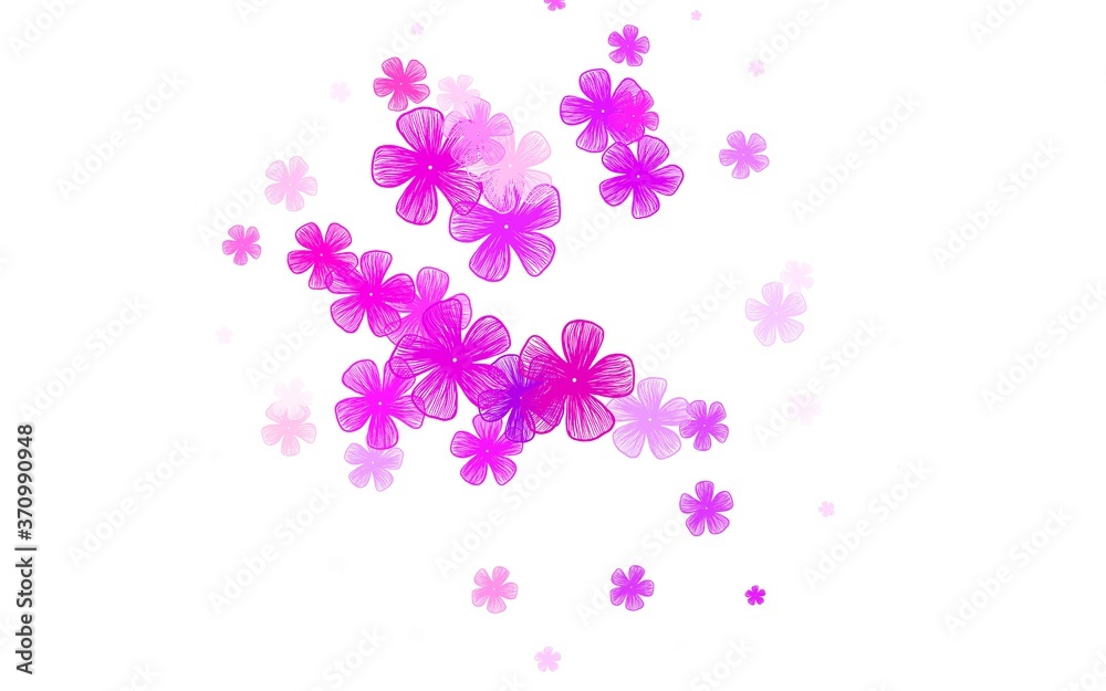 Light Pink, Red vector natural backdrop with flowers.