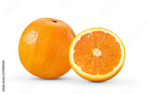 orange fruit on white background