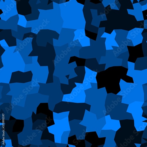 Abstract monochrome sapphire blue background. Vector polygonal design