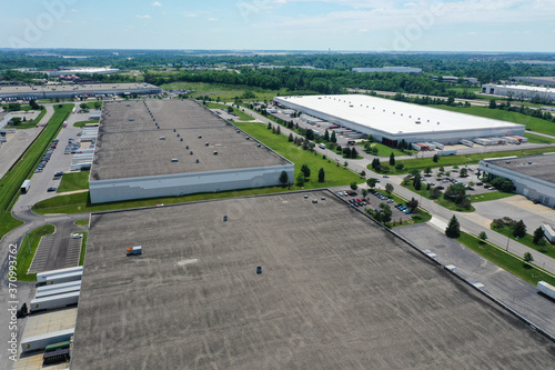 Aerial photo of warehouse and distribution centers near the Cincinnati Northern Kentucky International Airport photo