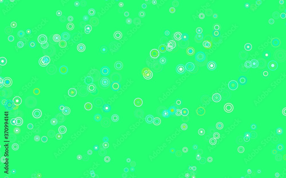 Light Green vector template with circles.