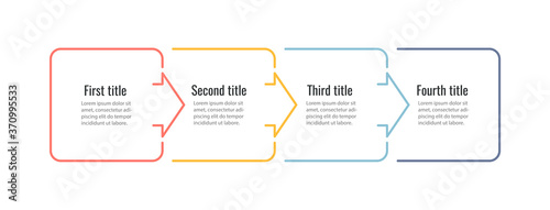 Vector Infographic design with 4 options or steps. Infographics for business concept. Can be used for presentations banner, workflow layout, process diagram, flow chart, info graph