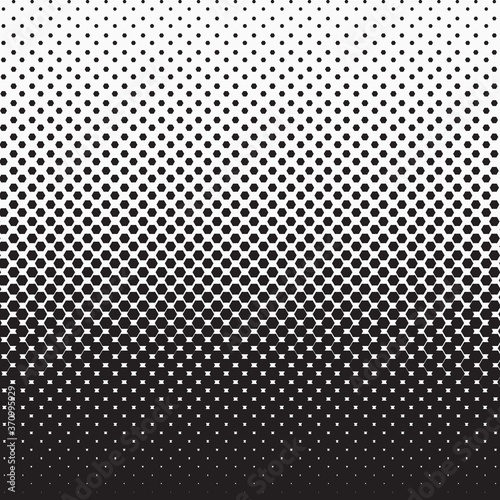 white and black simple pentagon halftone background for pattern, wallpaper, label, banner, cover, texture, wrapping etc. vector design