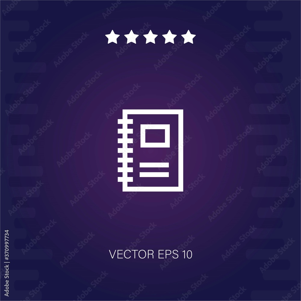 notebook vector icon modern illustration notebook vector icon modern illustration