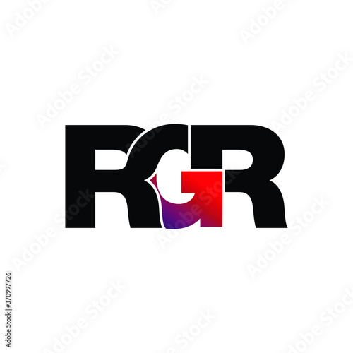 Letter RGR simple monogram logo design