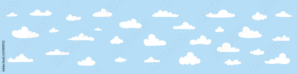Clouds hand drawn. Clouds collection. Vector illustration Clouds hand drawn. Clouds collection. Vector illustration
