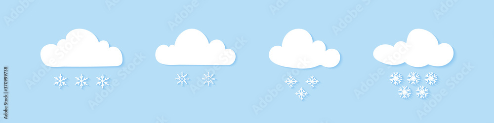 Clouds. Clouds weather. Winter clouds. Vector illustration