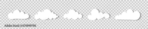 Clouds. Clouds on transparent background. Simple clouds. Vector illustration