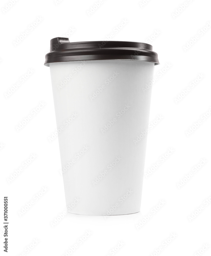 Takeaway paper coffee cup isolated on white Takeaway paper coffee cup isolated on white