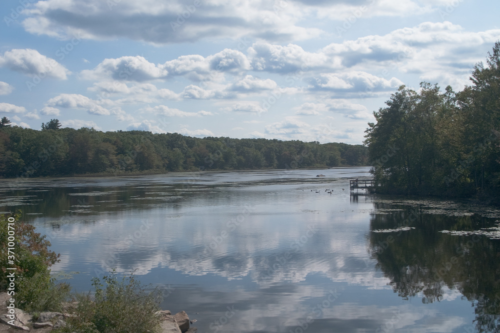 Fototapeta premium Pond Meadow Park in Braintree, MA