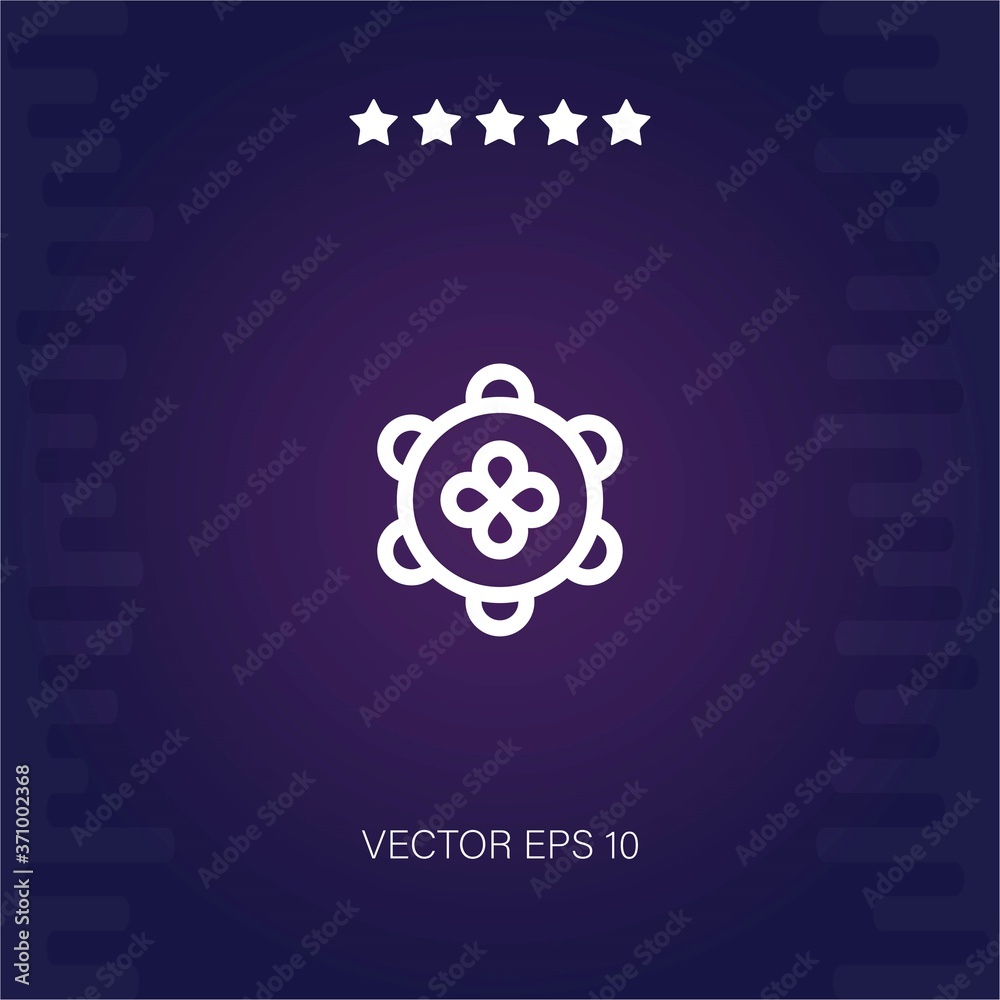 tambourine vector icon modern illustration tambourine vector icon modern illustration