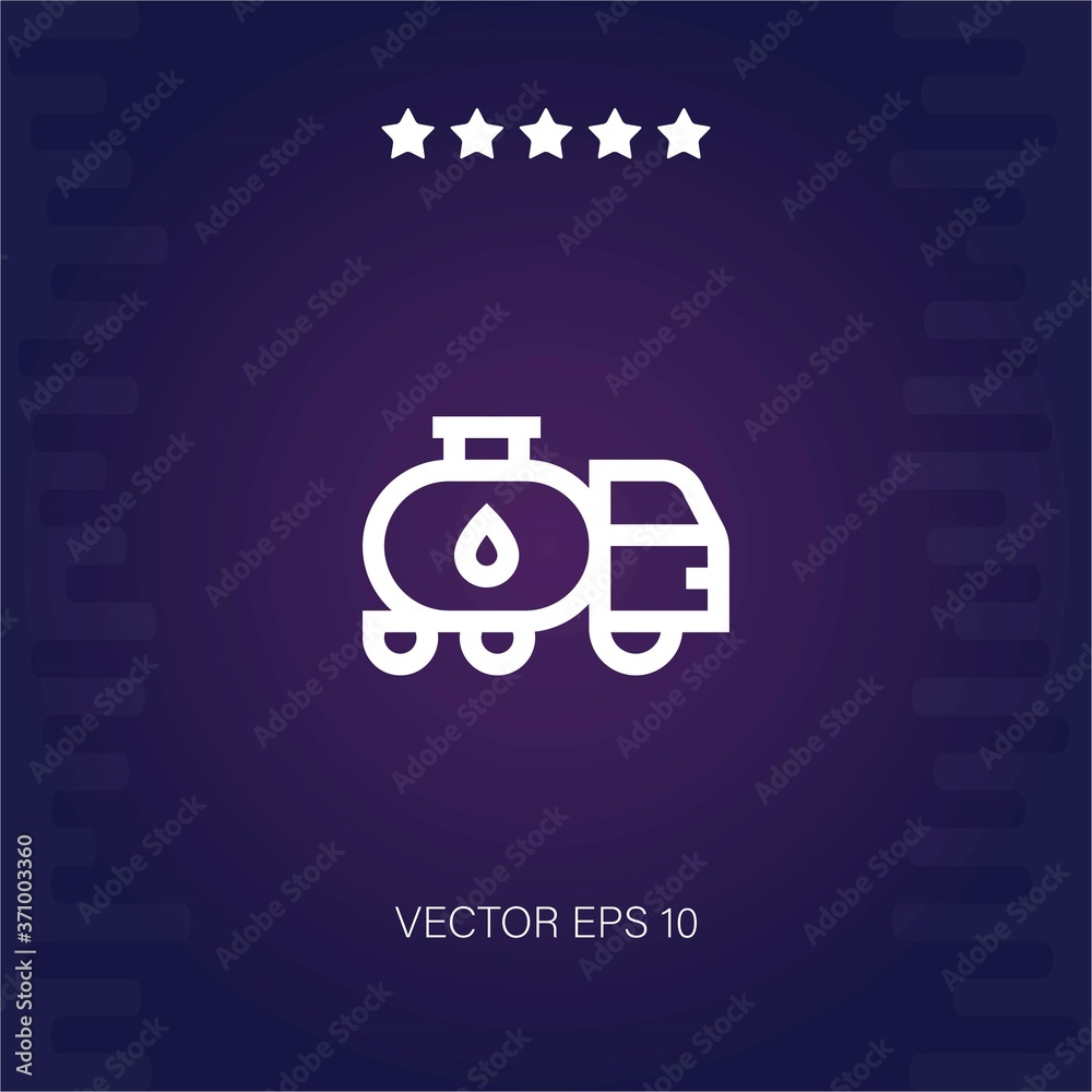 tanker vector icon modern illustration