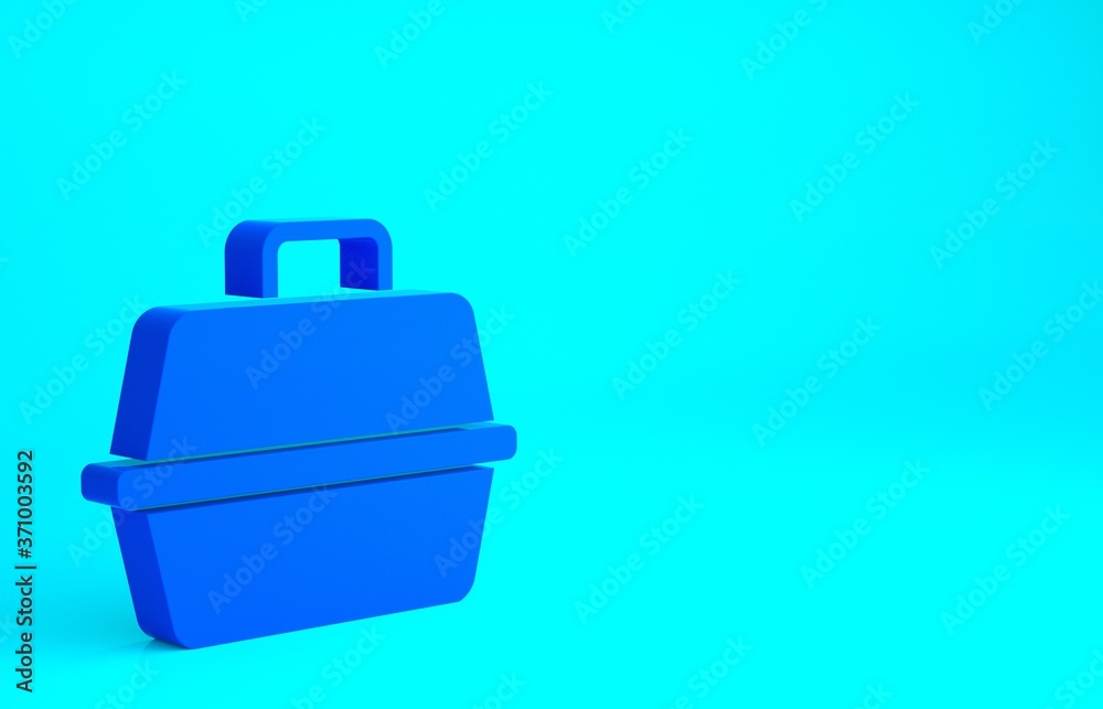 Blue Pet carry case icon isolated on blue background. Carrier for animals, dog and cat. Container for animals. Animal transport box. Minimalism concept. 3d illustration 3D render. Blue Pet carry case icon isolated on blue background. Carrier for animals, dog and cat. Container for animals. Animal transport box. Minimalism concept. 3d illustration 3D render.
