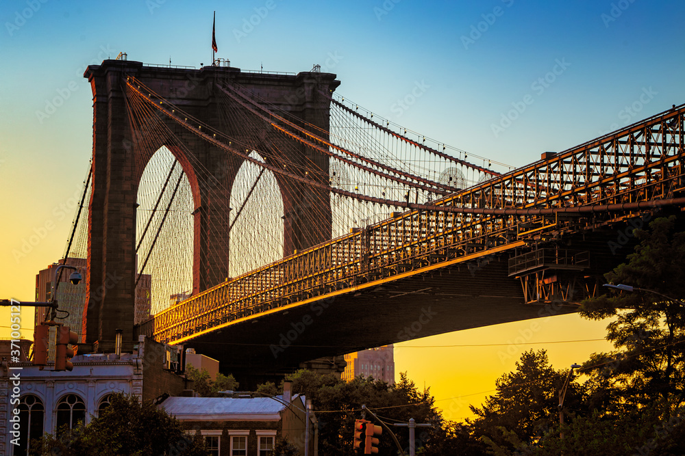 Fototapeta premium brooklyn bridge at sunset