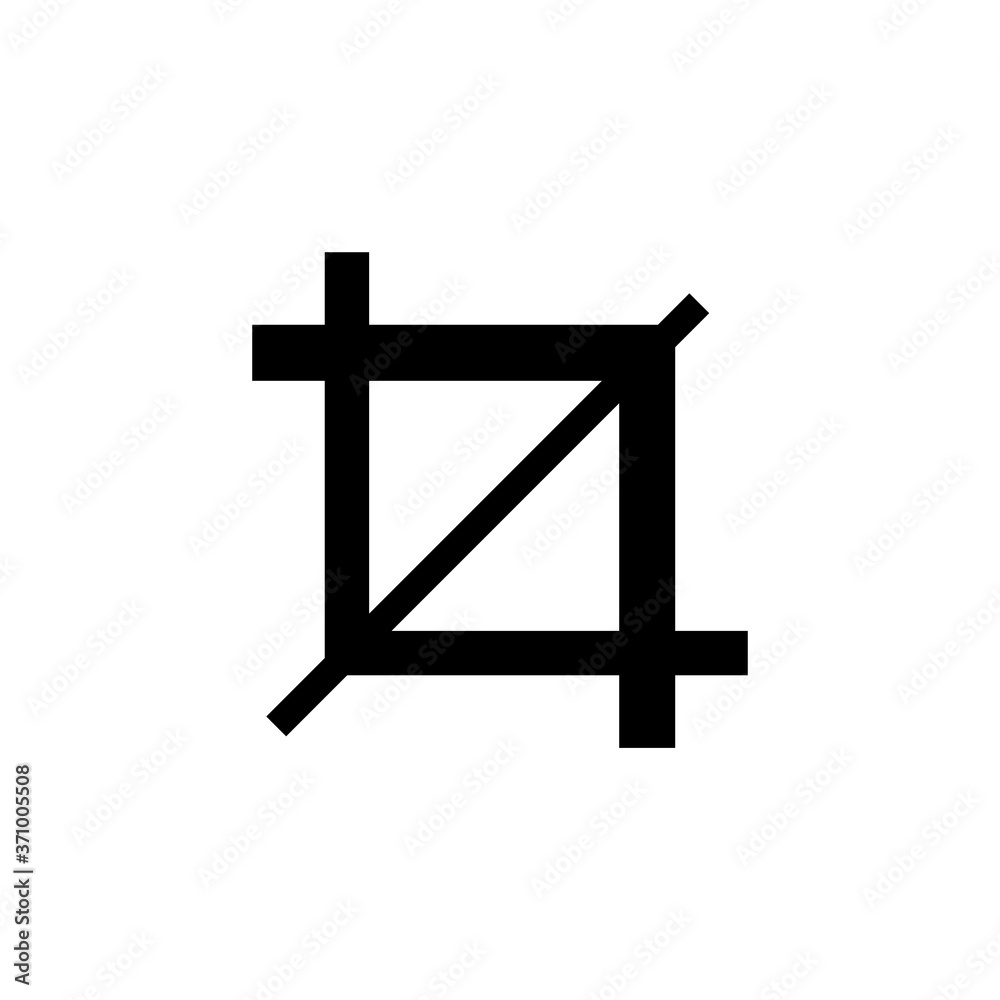 Crop Tool Frame, Cropping Instrument. Flat Vector Icon illustration. Simple black symbol on white background. Crop Tool Frame, Cropping Instrument sign design template for web and mobile UI element. Crop Tool Frame, Cropping Instrument. Flat Vector Icon illustration. Simple black symbol on white background. Crop Tool Frame, Cropping Instrument sign design template for web and mobile UI element.