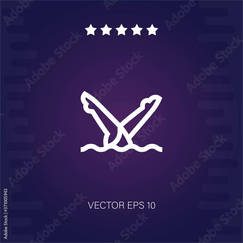 synchronized swimming vector icon modern illustration