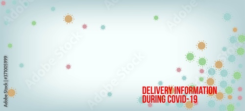 Delivery During COVID-19 Banner. Virus Protection Flat Corona Web 